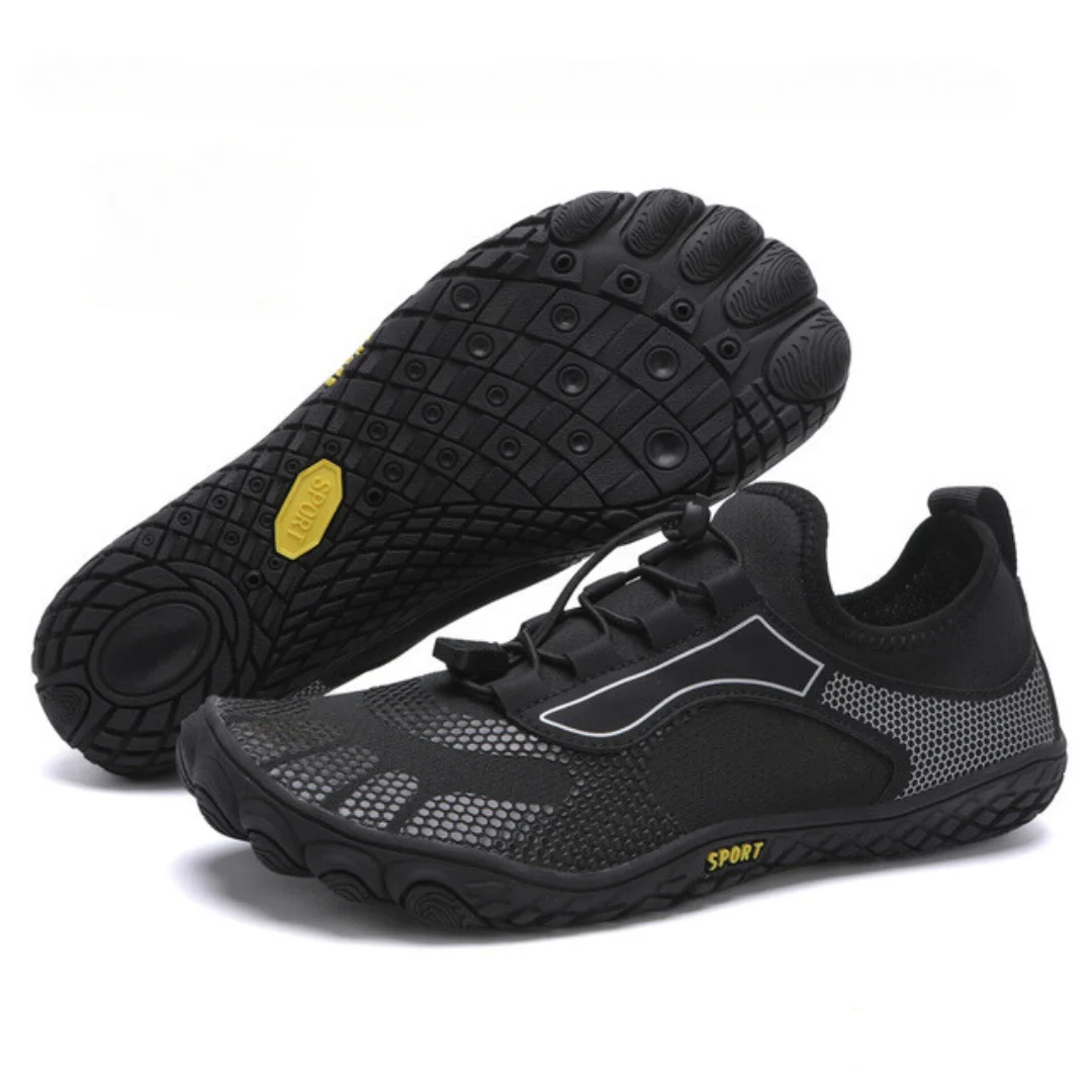 Extra wide toe box for natural toe spread. Ideal for bunions or hammertoes.